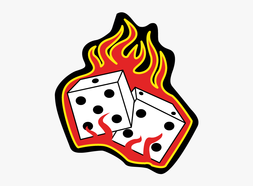 Racer Dice Simple Gambling Fire Vector Png Flame Dice - Dices On Fire Transparent, Png Download, Free Download