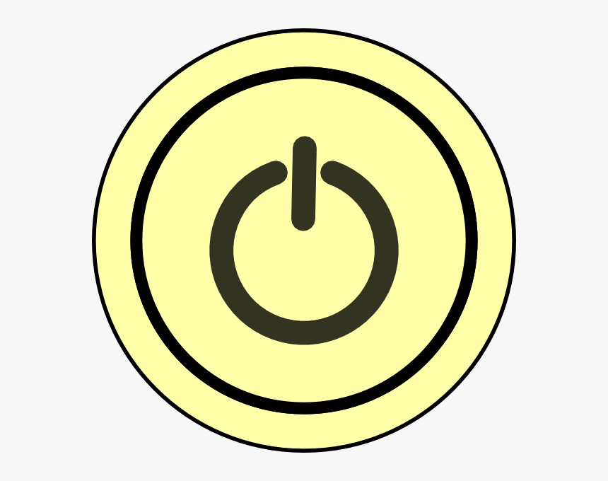 Power Button On Yellow Background Svg Clip Arts - Blue, HD Png Download, Free Download