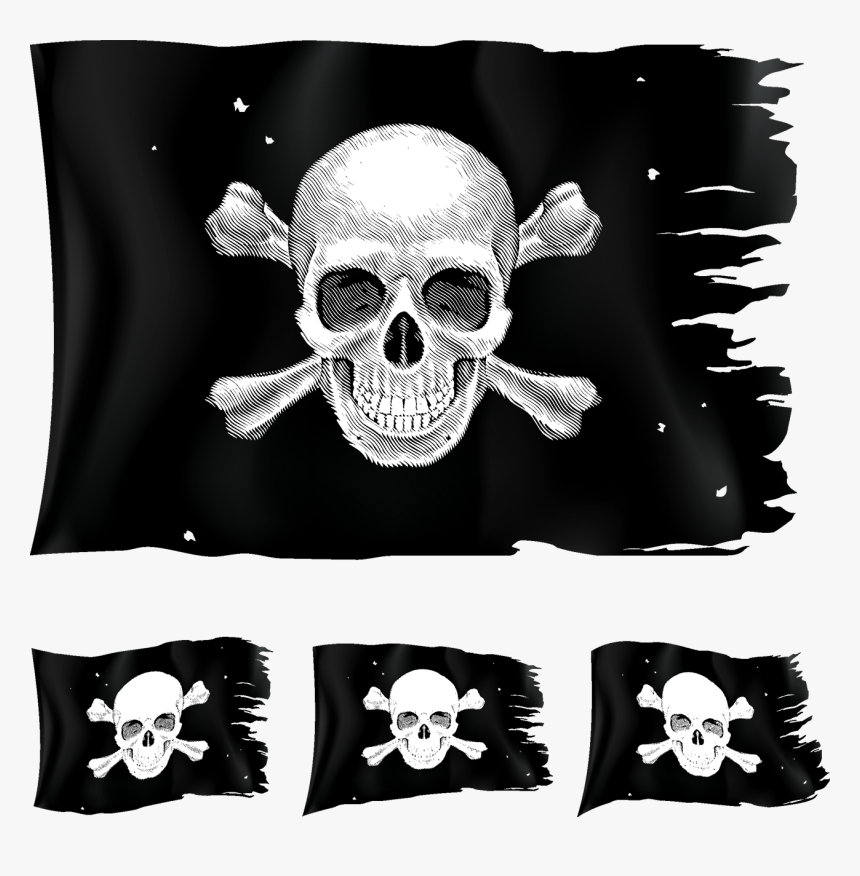 Jolly Roger Piracy Clip Art - Pirate Flag Psd, HD Png Download, Free Download