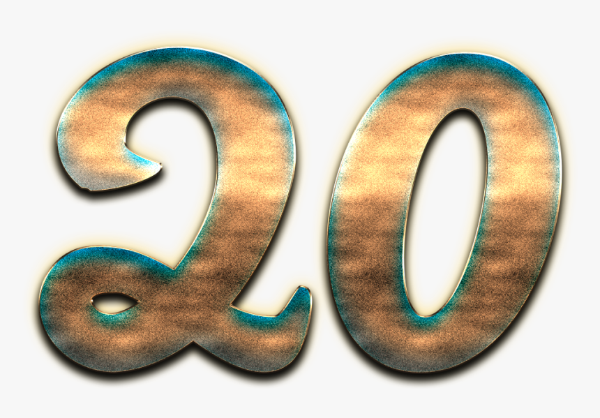 20 Number Design Png - Graphic Design, Transparent Png, Free Download