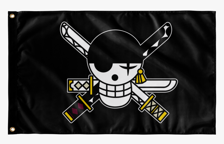 Flags Wall Flag One Piece Zoro Jolly Roger Hd Png Download Kindpng