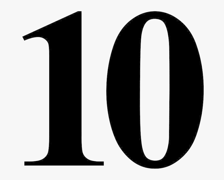 10 Number Free Png Image - 10 Times New Roman, Transparent Png, Free Download