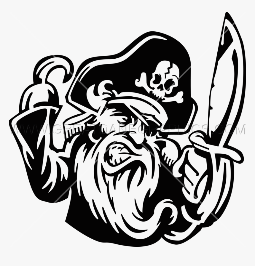 Drawing Pirates Transparent Png Clipart Free Download - Pirate With Hook Drawing, Png Download, Free Download
