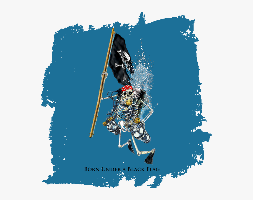 Skeleton Holding Pirate Flag T Shirt"
				 Srcset="data - Sea Dog Shirts, HD Png Download, Free Download