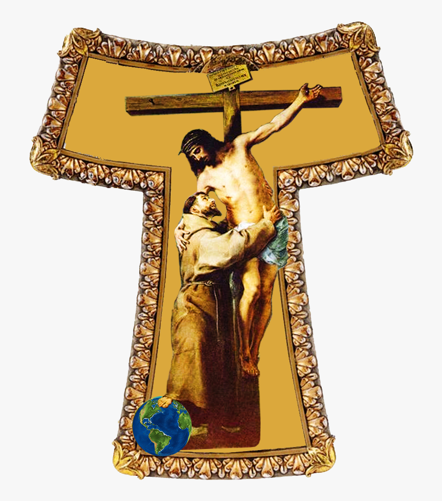 Saint Francis Of Assisi Embracing The Crucified Christ, HD Png Download, Free Download