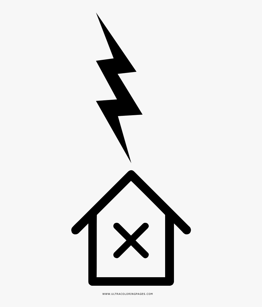 Lightning Strike Coloring Page - Rayo Dibujo, HD Png Download, Free Download