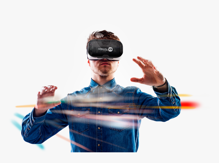 Virtual Reality Headset Oculus Rift - Oculus Wearing Man Png, Transparent Png, Free Download