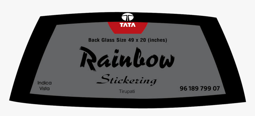 Tata Indica Vista Back Glass Design & Size - Tata Indica Back Glass Size, HD Png Download, Free Download