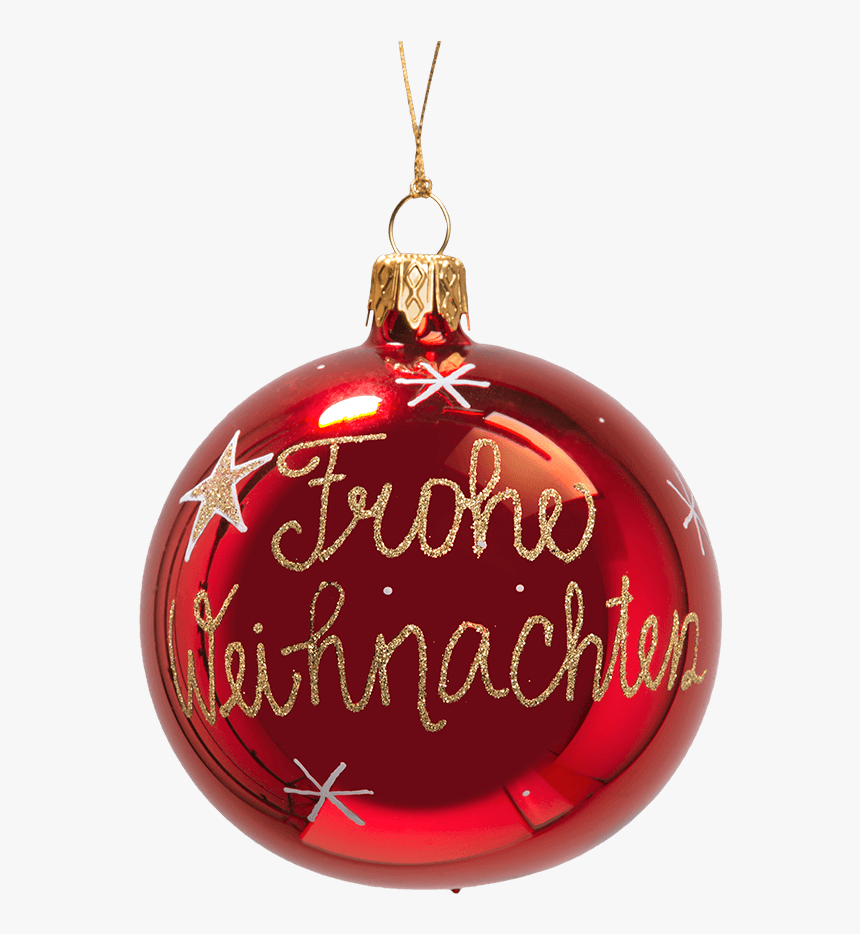 Glass Bauble "merry Christmas", 8 Cm - Christmas Ornament, HD Png Download, Free Download