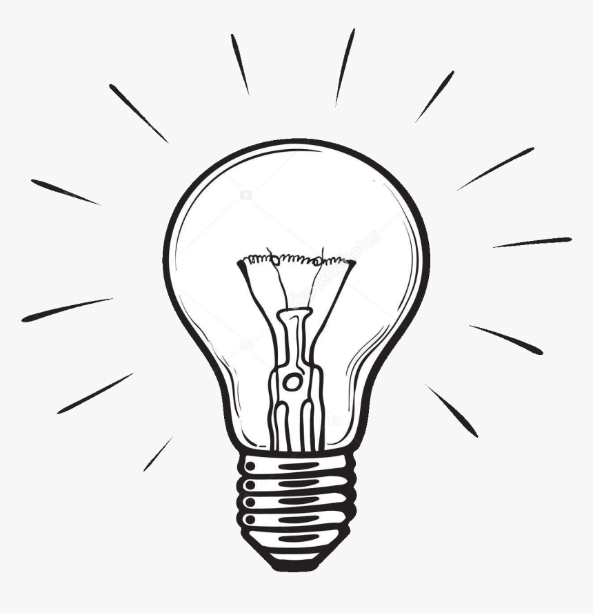 Lightbulb Drawing, HD Png Download, Free Download