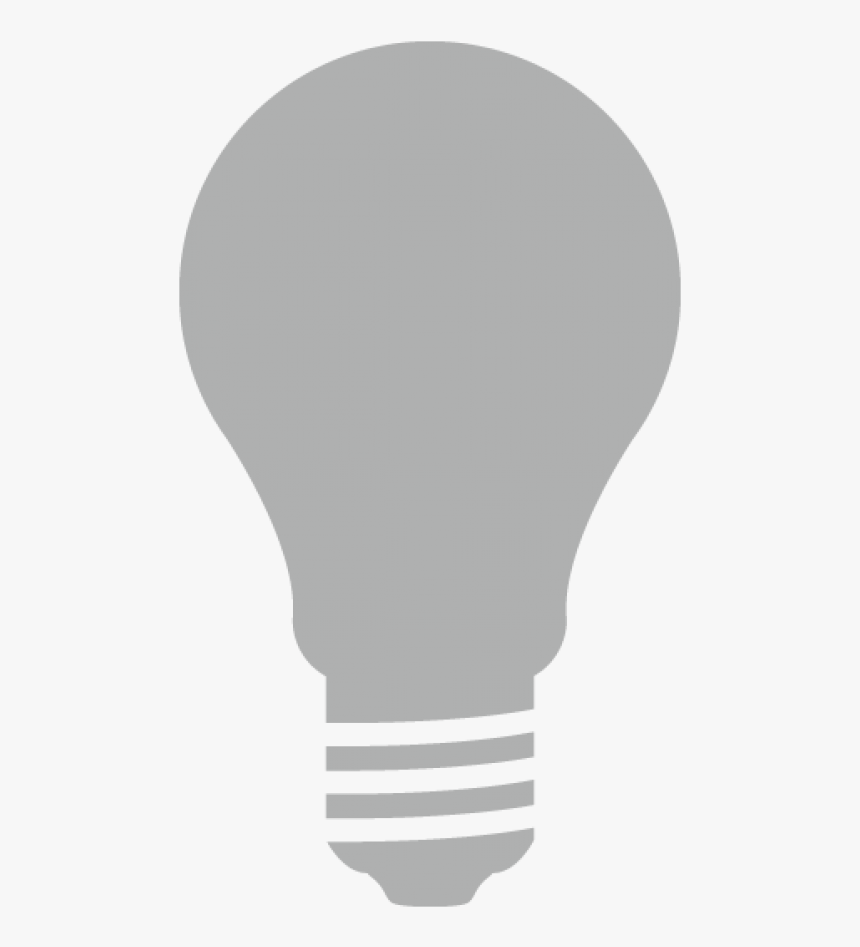 Light Bulb Png Grey - Monochrome, Transparent Png, Free Download