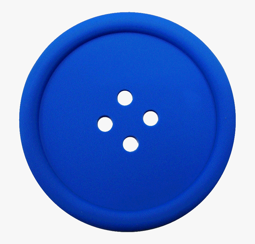 Blue Sewing Button With 4 Hole Png Image - Circle, Transparent Png, Free Download