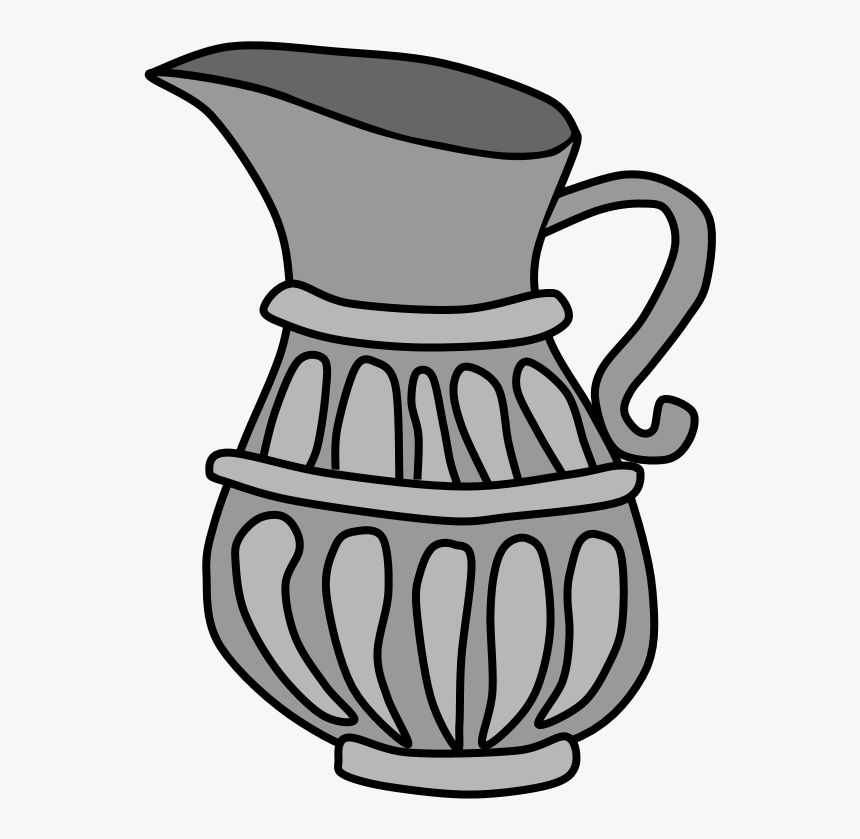 Jug Of Oil, Hanukkah, Silver - Jug Png Black And White, Transparent Png, Free Download