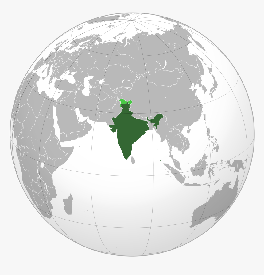India In World Map Png, Transparent Png, Free Download