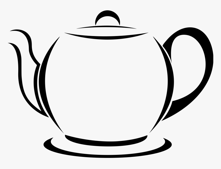 Black And White Teapot Clipart, HD Png Download, Free Download