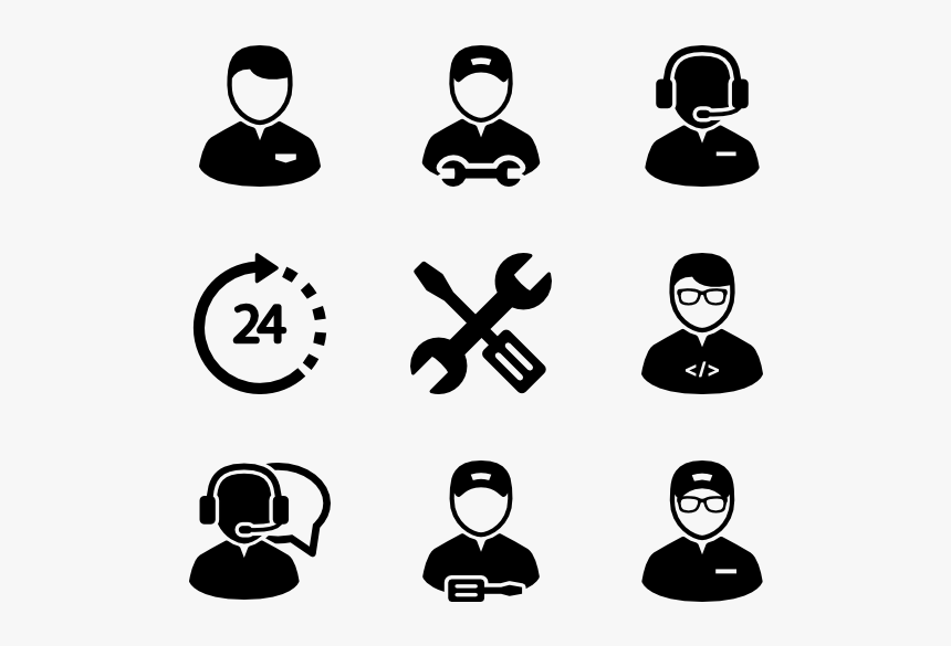 Technical Support - Fa Fa Service Icon, HD Png Download, Free Download