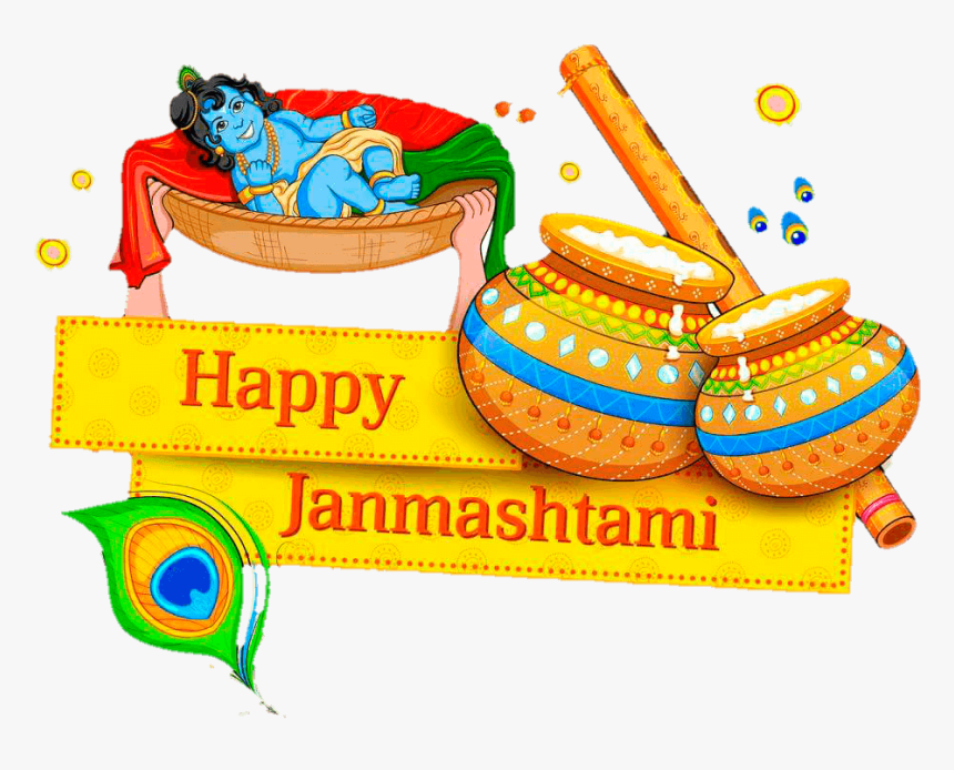 Cute Happy Janmashtami, HD Png Download, Free Download