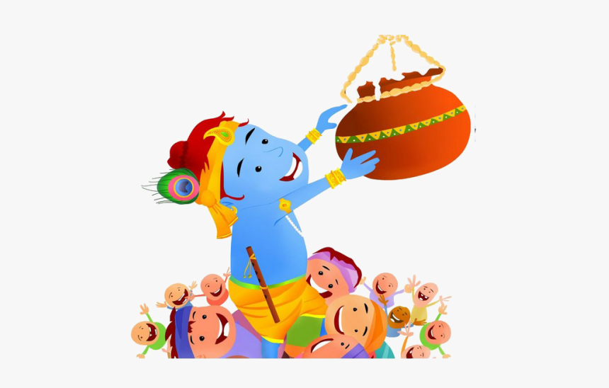 Happy Vector Janmashtami - Krishna Janmashtami Dahi Handi, HD Png Download, Free Download