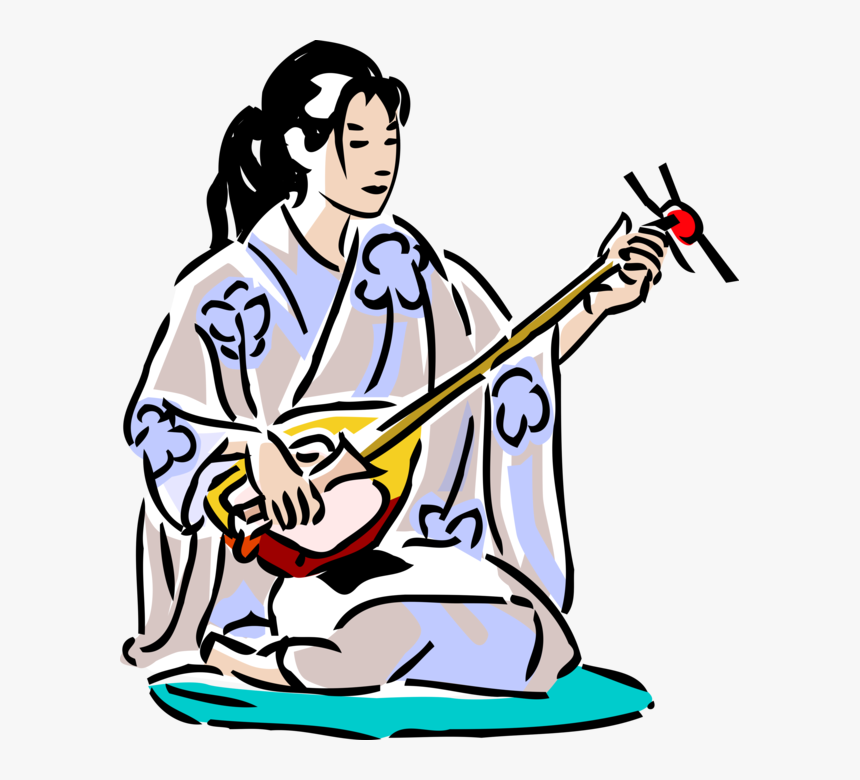 Transparent Lute Png - Cartoon Image Of A Boy Playing Sitar, Png Download, Free Download