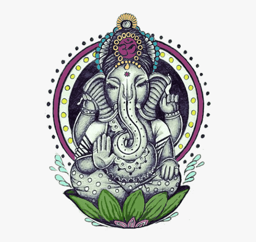Drawing Buddha Ganesha - Elephant Buddha Tattoo Designs, HD Png Download, Free Download