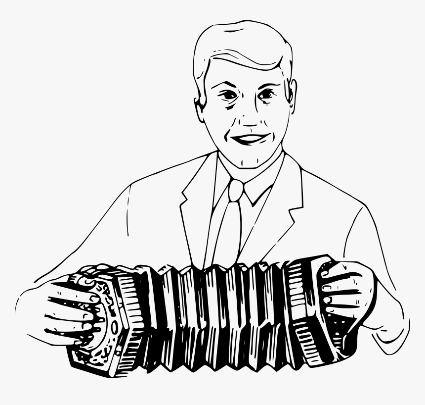 Man Playing Concertina Clip Arts - Man Playing Concertina Clipart, HD Png Download, Free Download