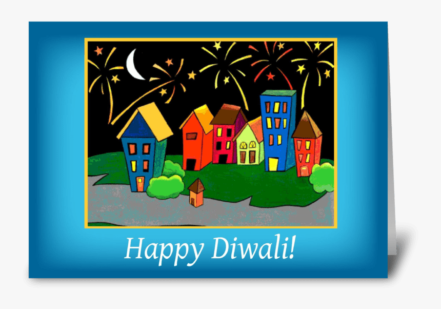 Diwali Neighborhood, Celebration Greeting Card - Illustration, HD Png Download, Free Download