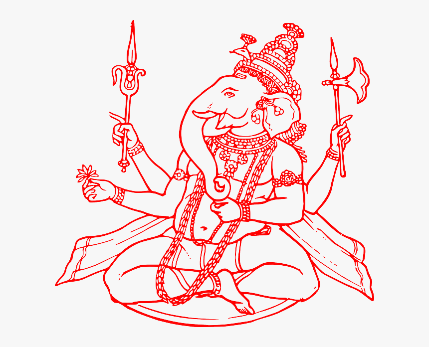 Ganesha, Hinduism, Hindu, Temple, God, Elephant, Arms - Religion In India For Kids, HD Png Download, Free Download
