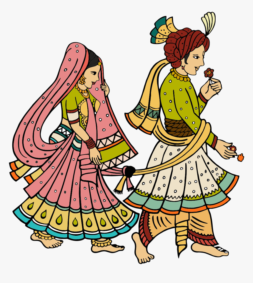 Indian Clipart Sangeet 3100014 Free Indian Clipart - Hindu Wedding Clipart Png, Transparent Png, Free Download