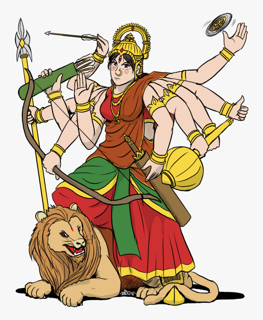 Simple Maa Durga Drawing, HD Png Download, Free Download