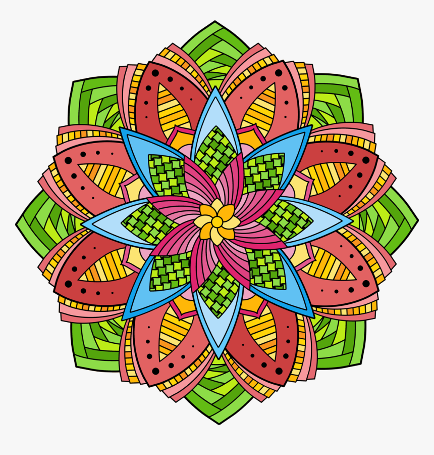 Color Mandala Png - Mandala Design Colored Png, Transparent Png, Free Download