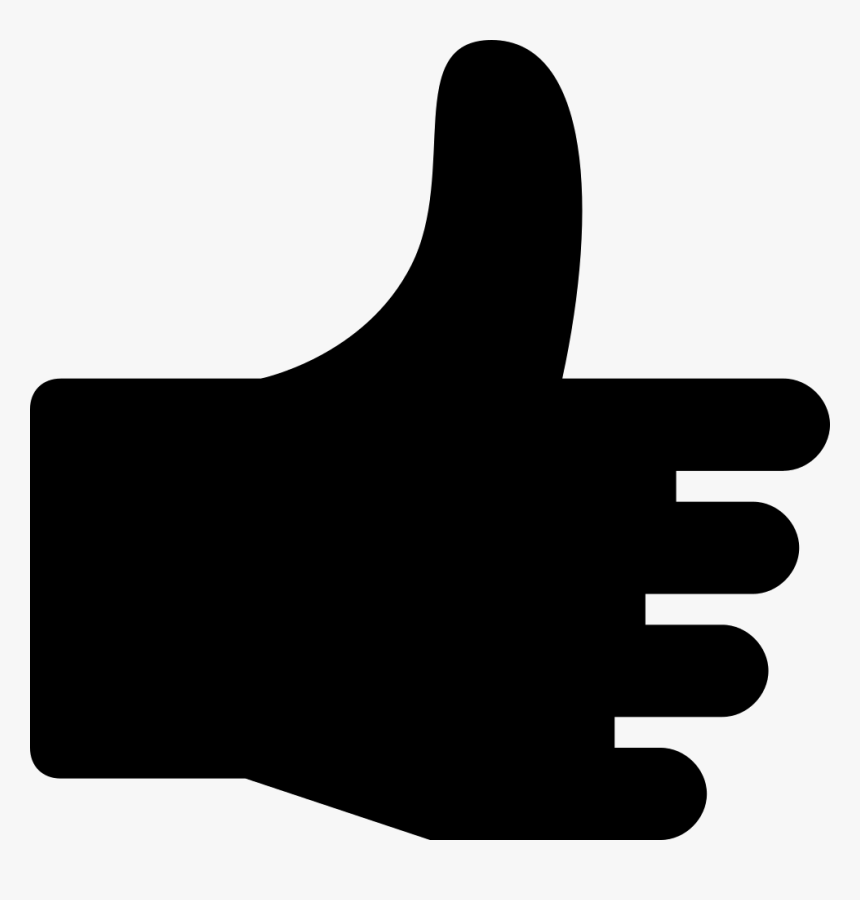 Thumb Up Black Hand Silhouette Social Gesture Symbol - Me Gusta Logo Png Negro, Transparent Png, Free Download