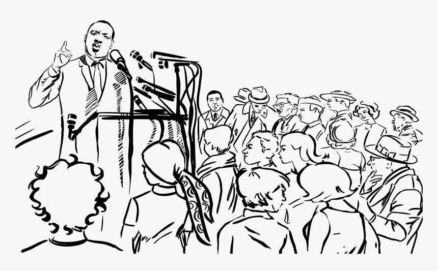 Transparent Martin Luther King Day Png - Martin Luther King Speech Drawing, Png Download, Free Download