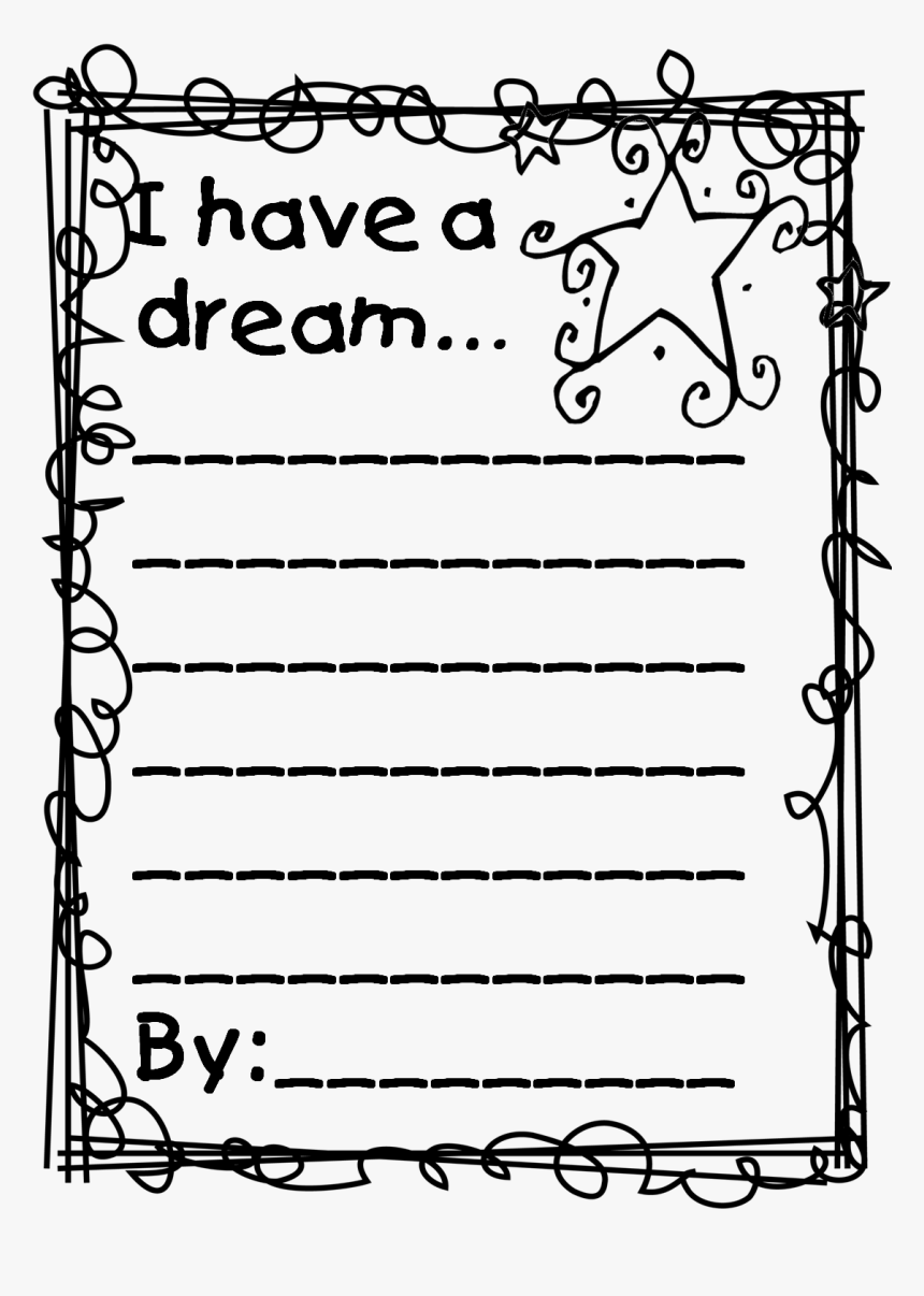 Mlk I Have A Dream - Black And White School Border Clipart, HD Png Download, Free Download