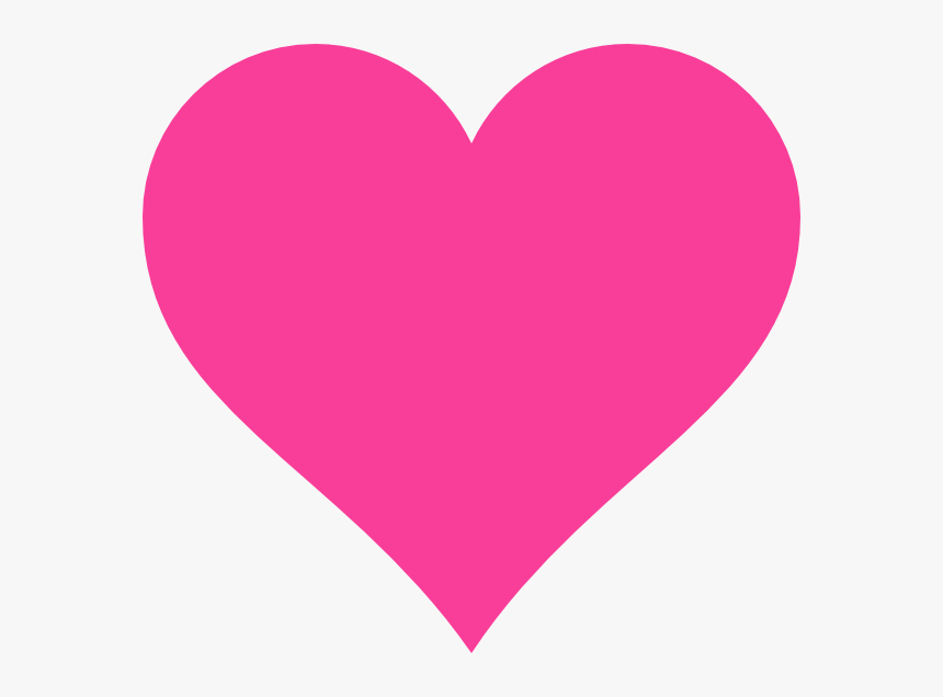 Pink Heart Clip Art At Clker - Transparent Hot Pink Heart, HD Png Download, Free Download