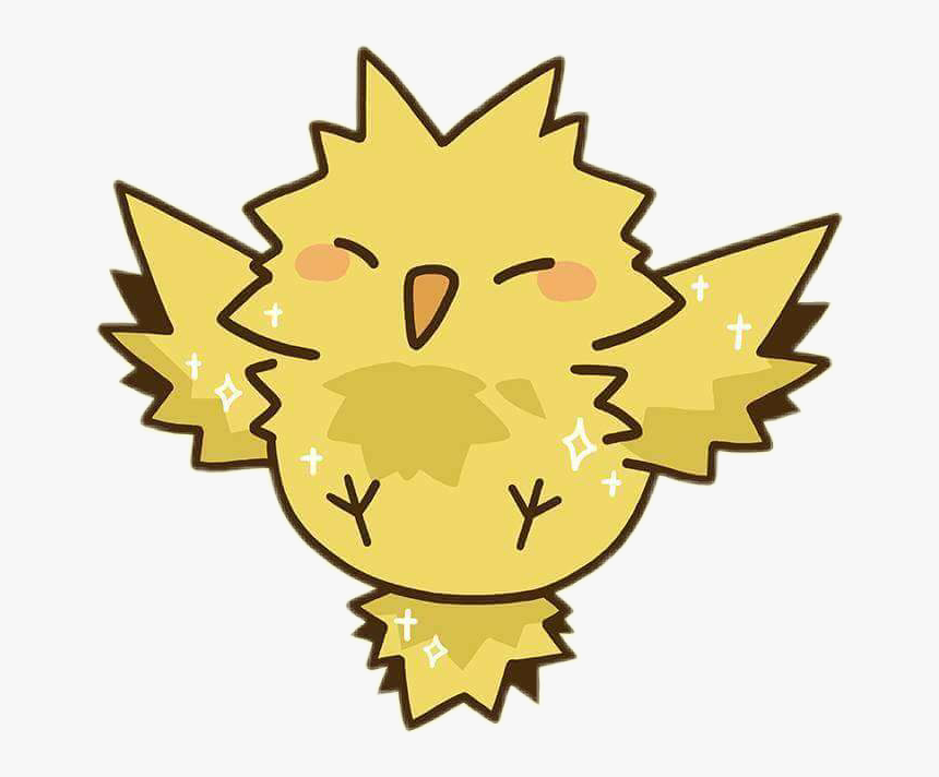 #jenniillustrations #pokemon Pokémon #kawaii #zapdos - Pokémon Kawaii Zapdos Articuno Y Moltres, HD Png Download, Free Download