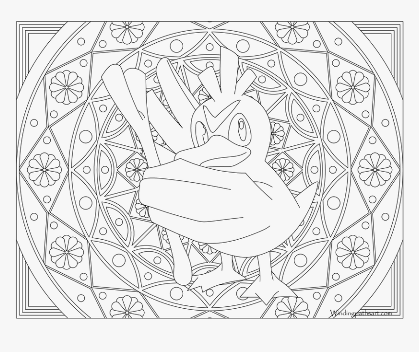 Farfetch"d Pokemon Coloring Page Pokemon Coloring - Pokemon Blissey Coloring Page, HD Png Download, Free Download