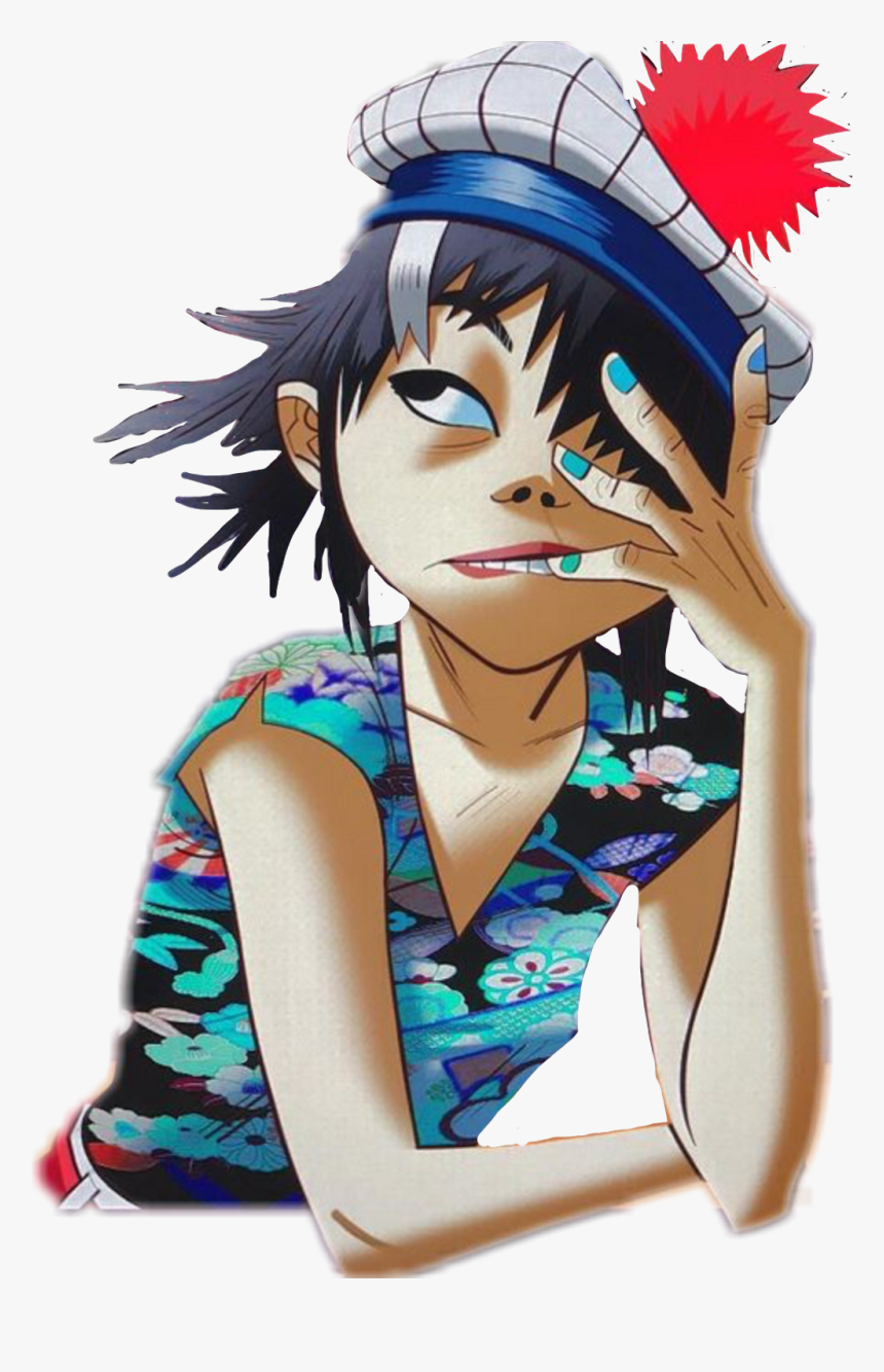 #gorillaz #noodle #2d #2doc #murdoc #russel #plasticbeach - Noodle Gorillaz Phase 4, HD Png Download, Free Download