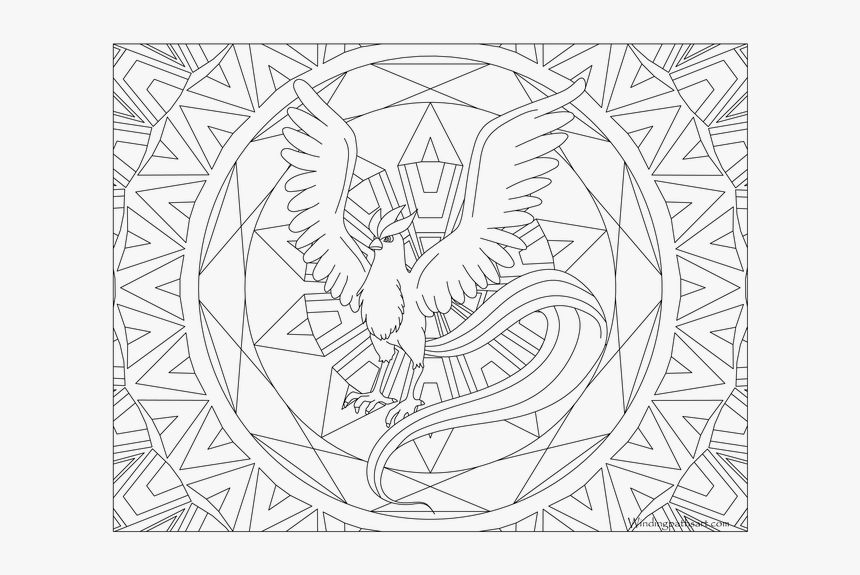 Zapdos Pokemon Coloring Pages - Articuno Pokemon Coloring Page, HD Png Download, Free Download