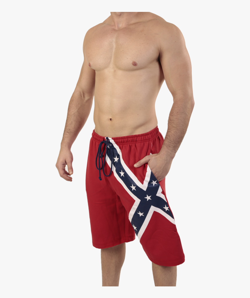 confederate flag swim trunks. 
