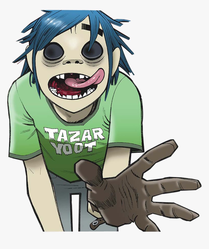 Gorillaz Gorillaz2d 2d Sticker ❤️freetoedit - 2d Gorillaz Tazar Yoot, HD Png Download, Free Download