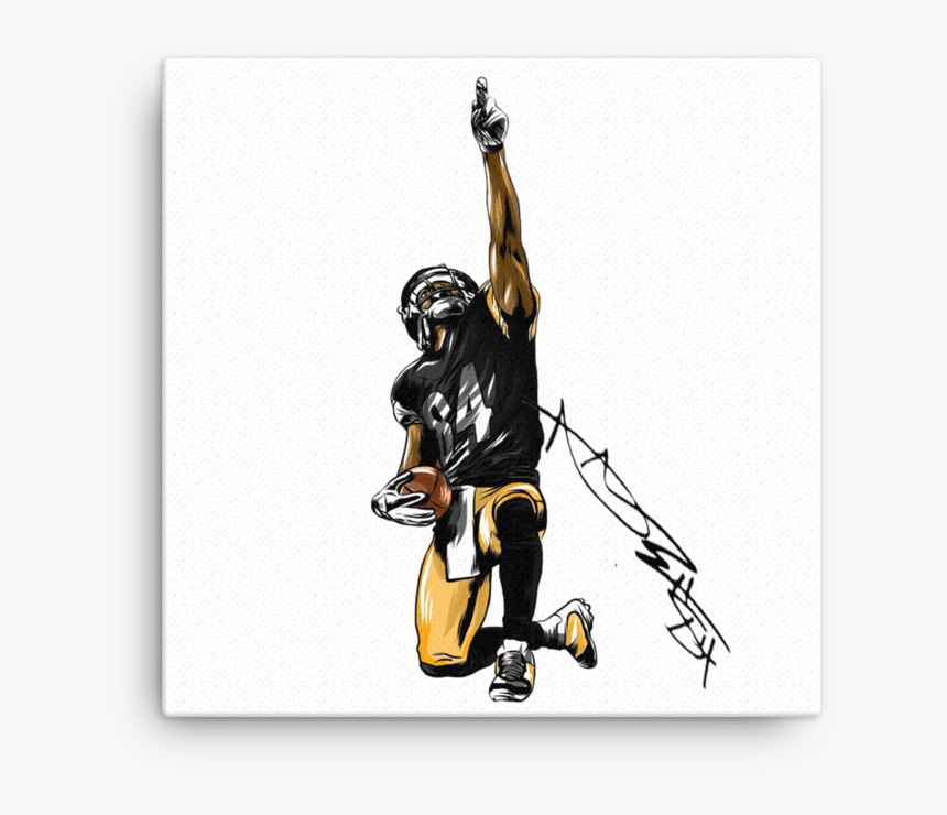 Antonio Brown Call God Signature Art Canvas - Goalkeeper, HD Png Download, Free Download