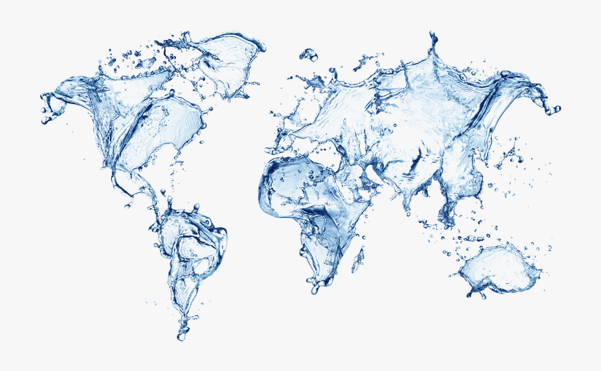 Water Map Of World, HD Png Download, Free Download