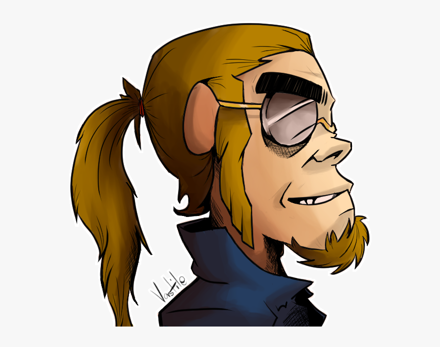 Self-portrait In Gorillaz Style - Gorillaz Style Portrait, HD Png Download, Free Download