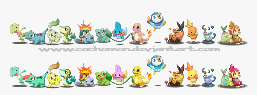 All Pokemon Starters Shiny By Cachomon D4p78uo Pokemon Alle Starter Pokemon Hd Png Download Kindpng