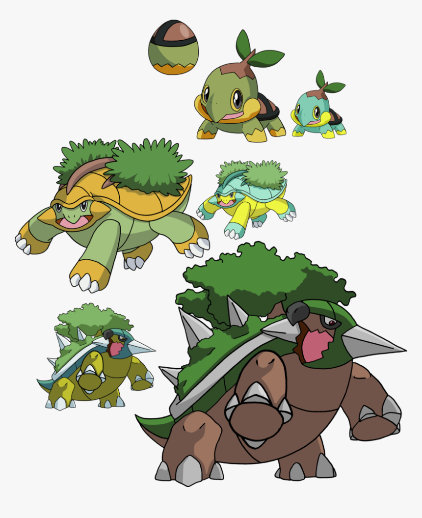 Shiny Turtwig Evolution, HD Png Download, Free Download