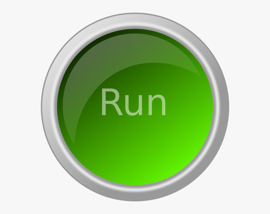 Run Push Button Svg Clip Arts - Circle, HD Png Download, Free Download