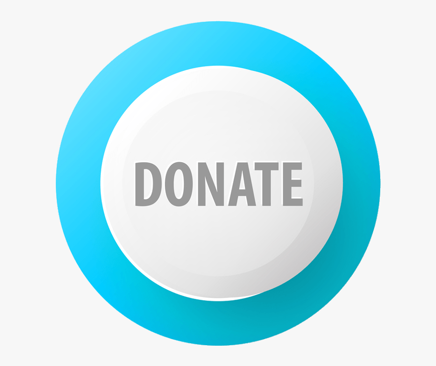 Donate Blue And White Button - Circle, HD Png Download, Free Download