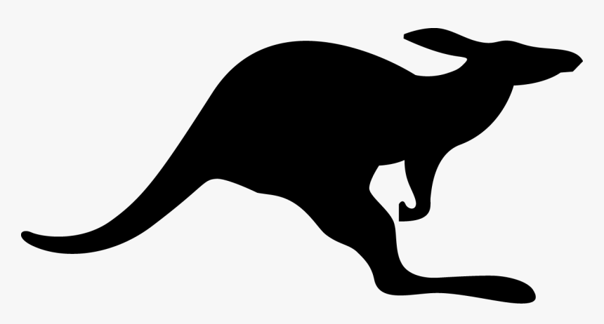 Download Kangaroo Png Hd - Black And White Kangaroo Png, Transparent Png, Free Download