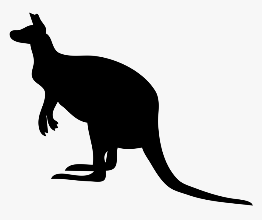 Kangaroo - Kangaroo Clipart Black, HD Png Download, Free Download