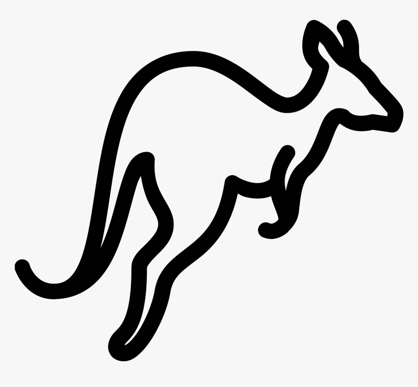 Outline Clipart Kangaroo - Kangaroo Outline Png, Transparent Png, Free Download